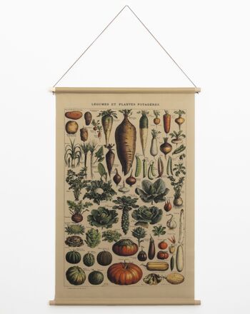 Affiche Textile Légumes Vintage – Toile Murale 1