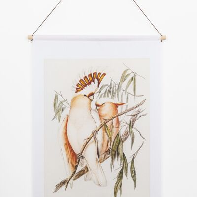 Textile poster Cockatoo – Wall cloth