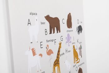 Affiche textile Alphabet animal – Tissu mural 2