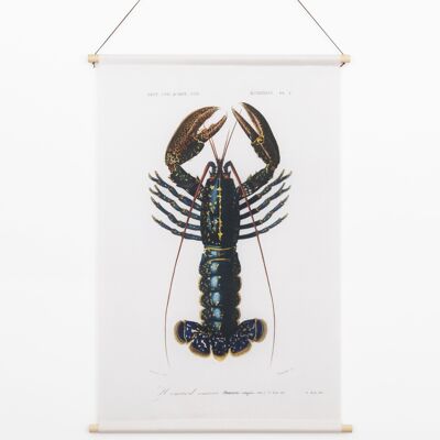 Textile poster Vintage Lobster – Wall cloth