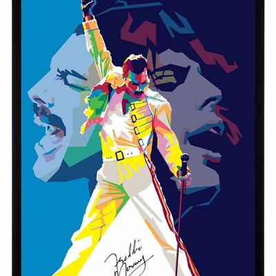 Affiche encadrée Freddie Mercury