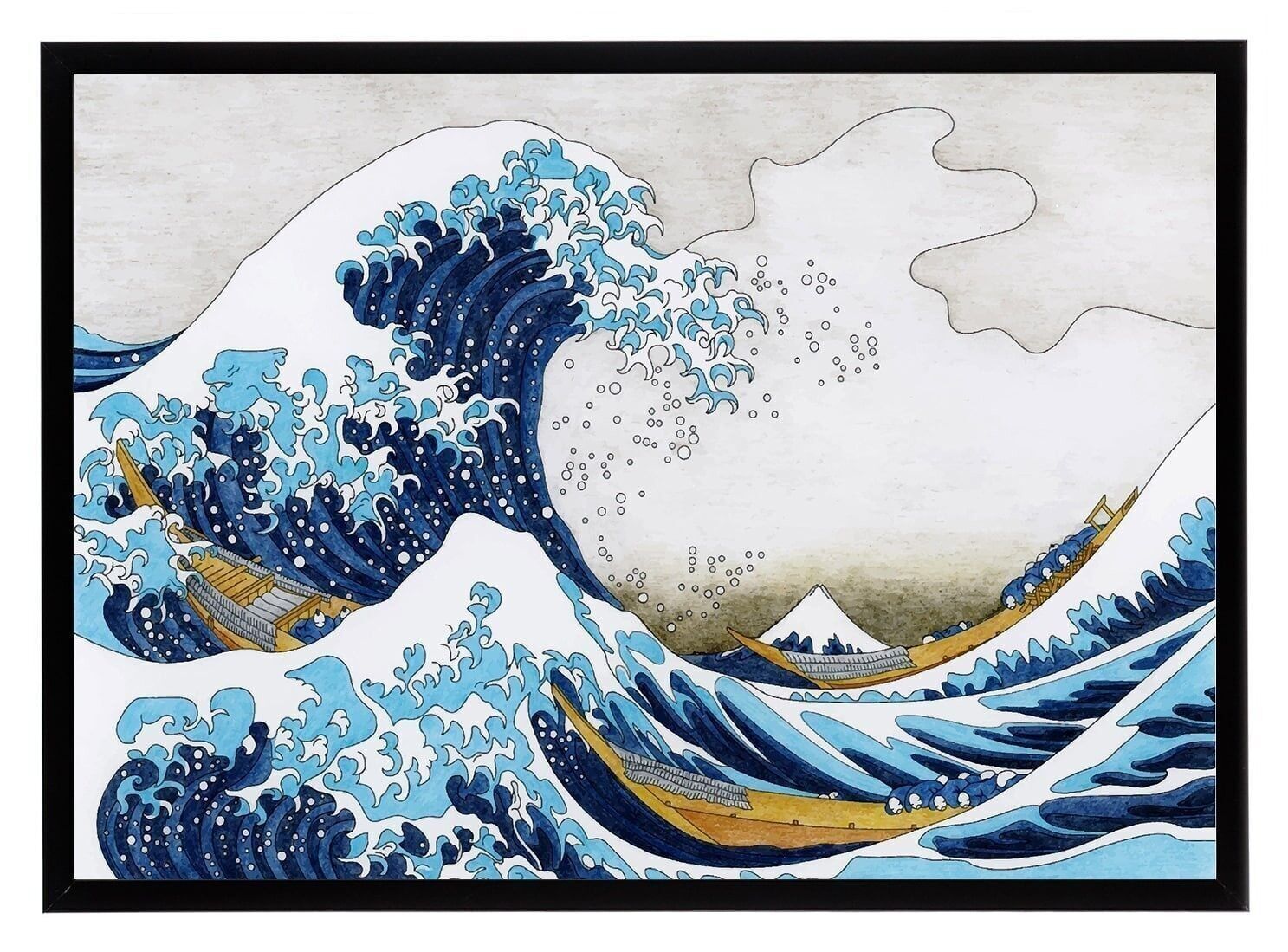 Affiche sous cadre Kanagawa