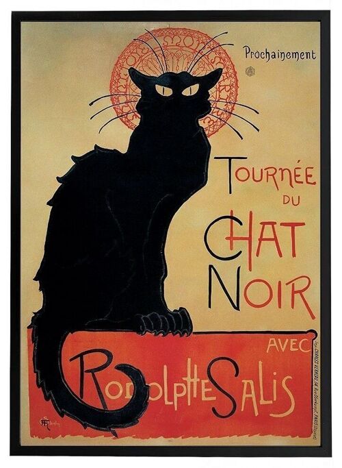 Poster in lijst Chat noir