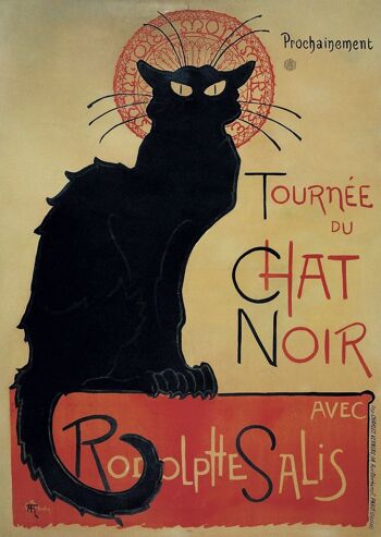 Poster en cadre Chat Noir 2