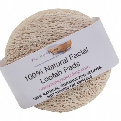 100% Natural Facial Loofah Pads, Packet of 5