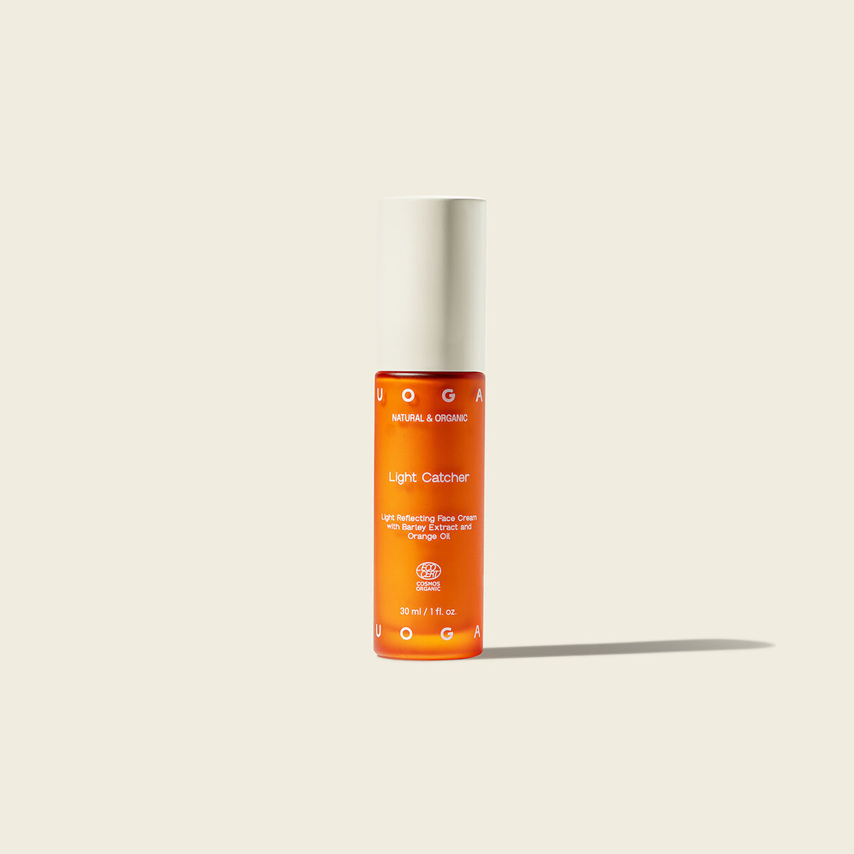 Crema facial reflectante de luz con extracto de cebada, captadora de luz.