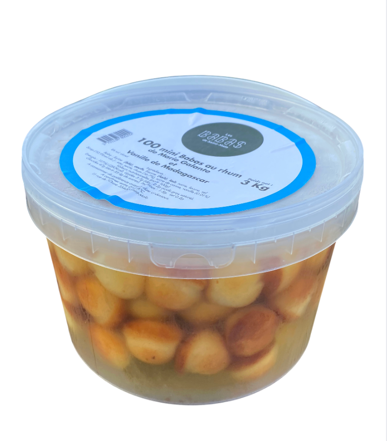 Bucket of 100 Rum and Madagascar Vanilla Babas (3kg)