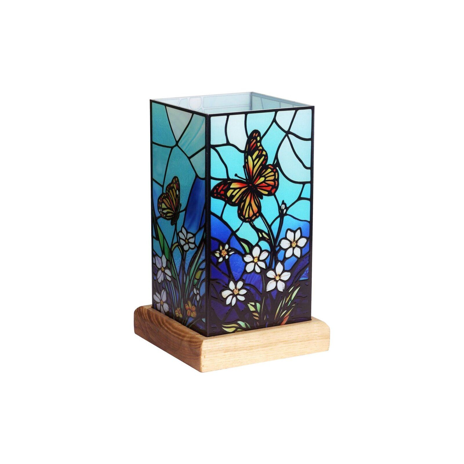 LED lighting, Butterfly on wooden base, Art Light, 25011BF, 10x10x16.5cm,