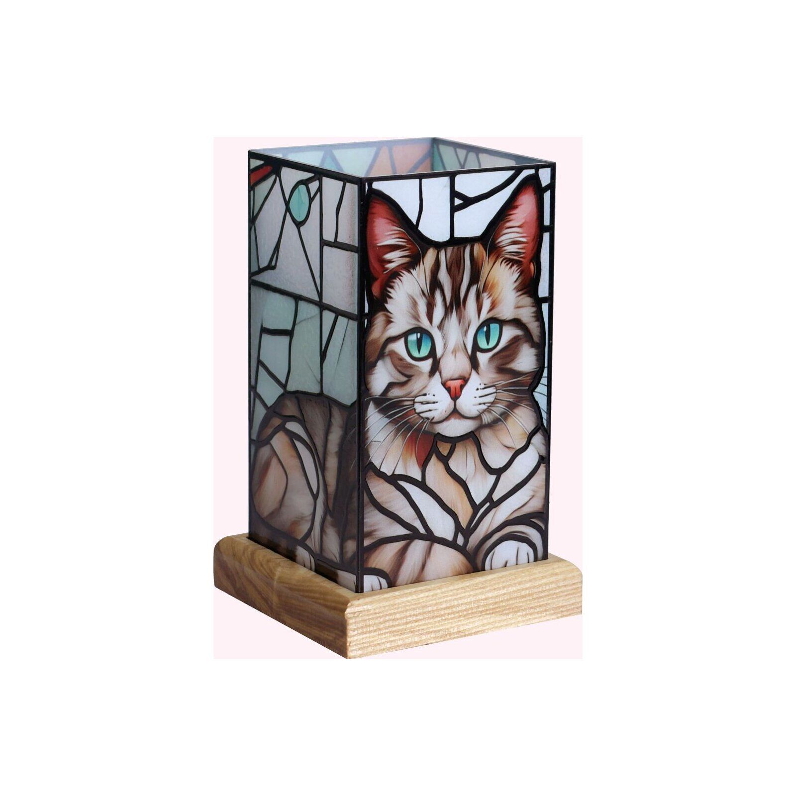 LED lighting, Cat on wooden base, Art Light, 25011CT, 10x10x16.5cm