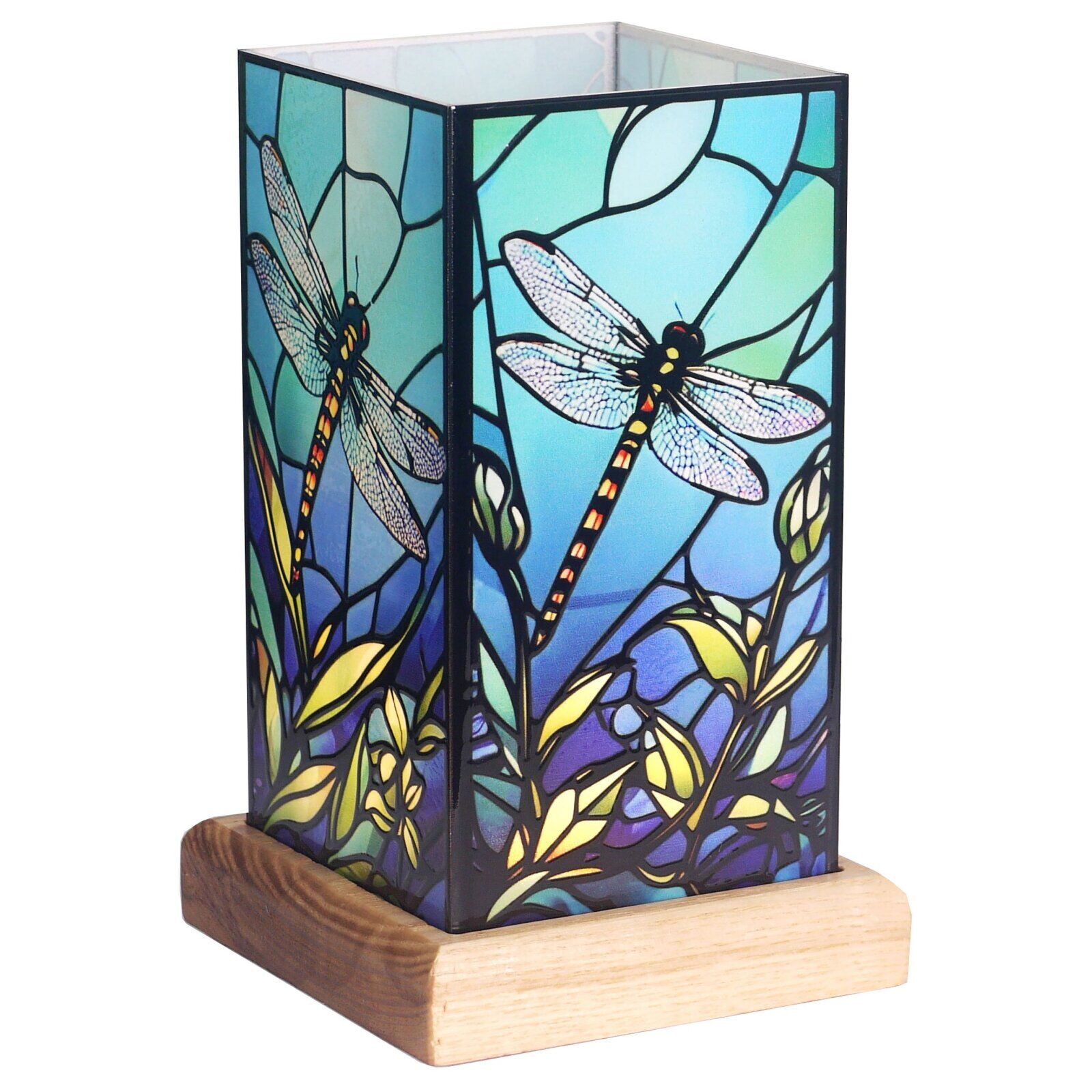 LED lighting, Dragonfly on wooden base, Art Light, 25011DF, 10x10x16cm