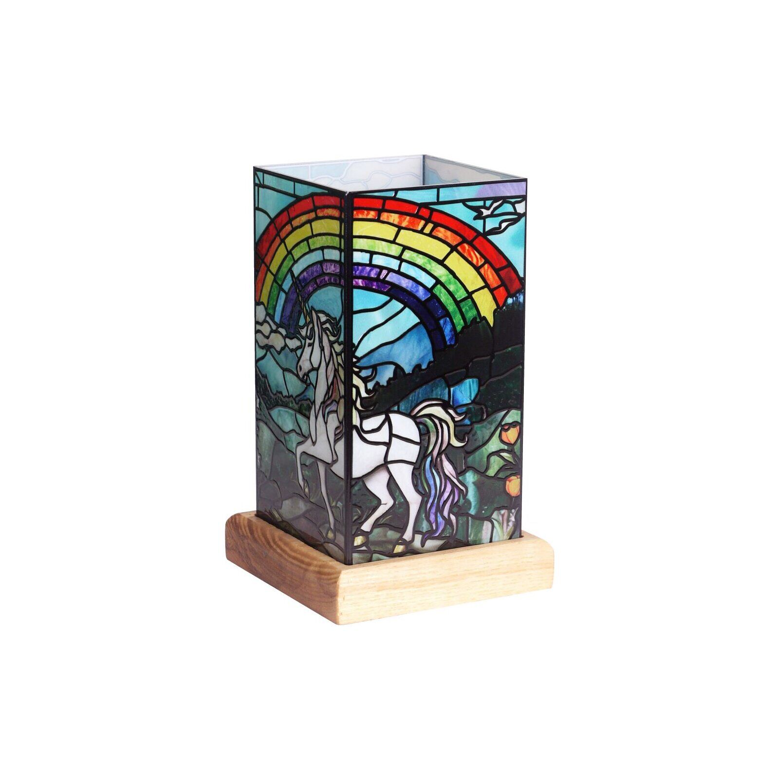 LED lighting, Unicorn on wooden base, Art Light, 25011UN, 10x10x16cm