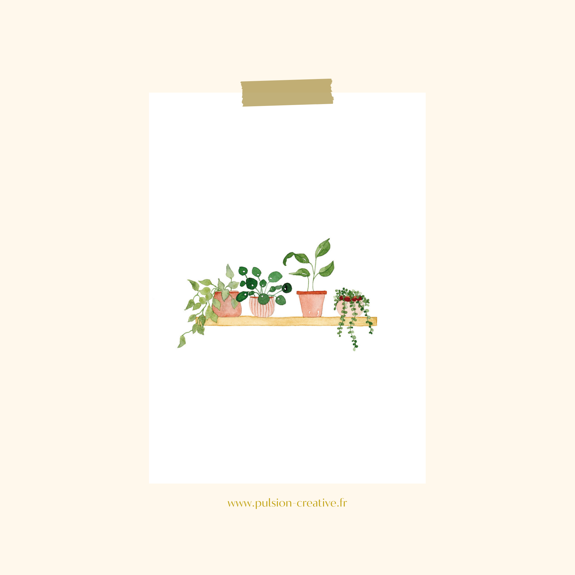 Carte postale florale A6 - Plantes vertes
