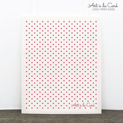 Dishcloth: Dot red