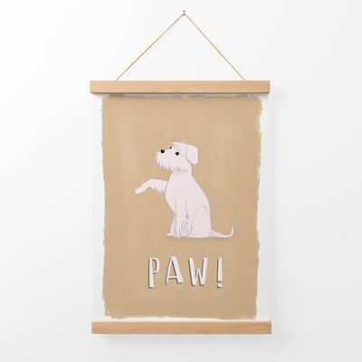 PAW Good Dog Illustration Art Print + Bamboo Hanger