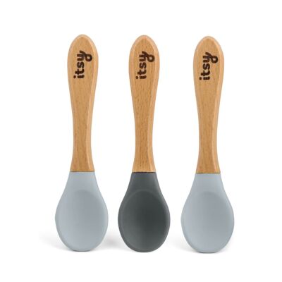 Itsy Spoonz 3-pack - mixed grey