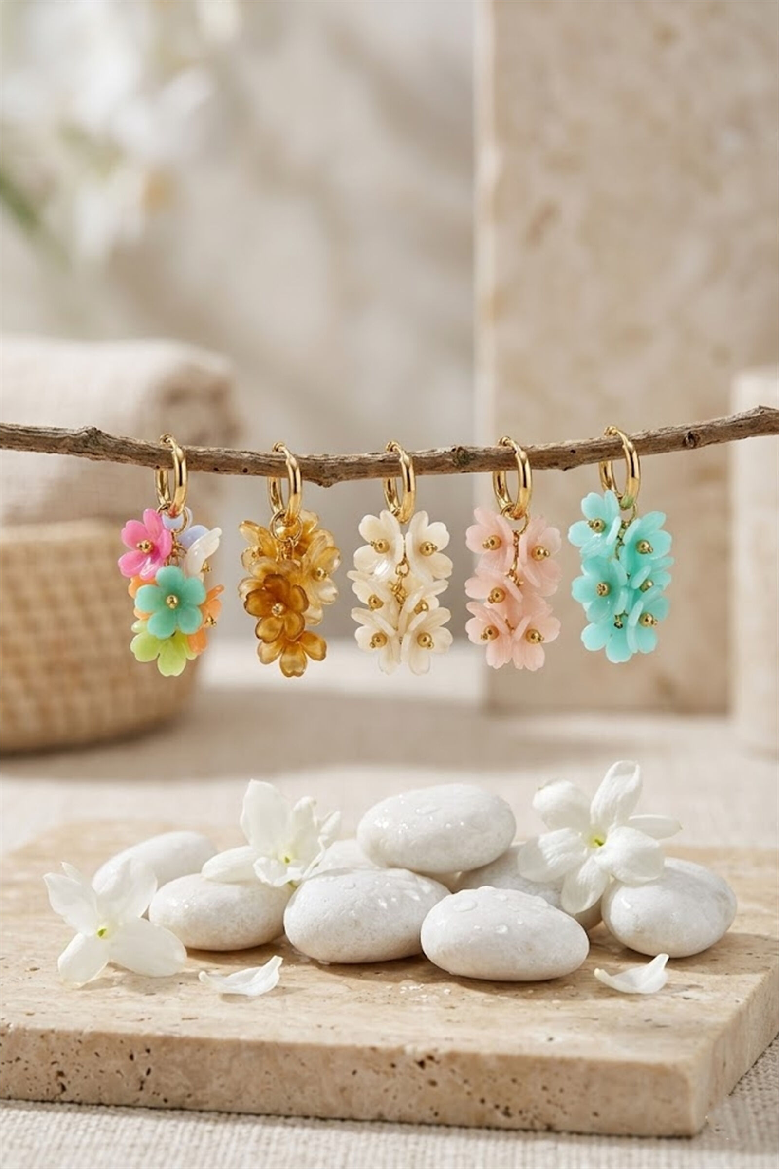 Bunte Blumenohrringe – Boho-Chic & trendige Creolen für Damen