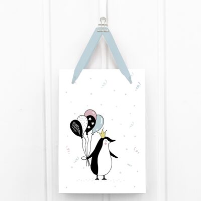 Sacchetto regalo: festa dei pinguini