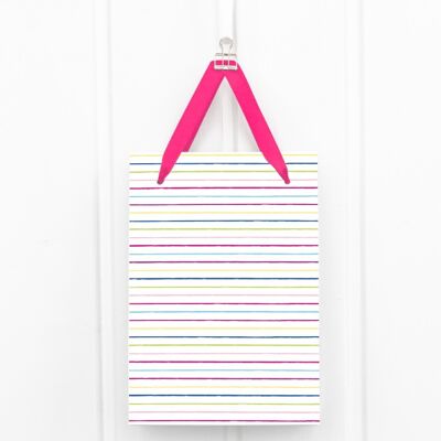 Gift bag: stripes, colorful