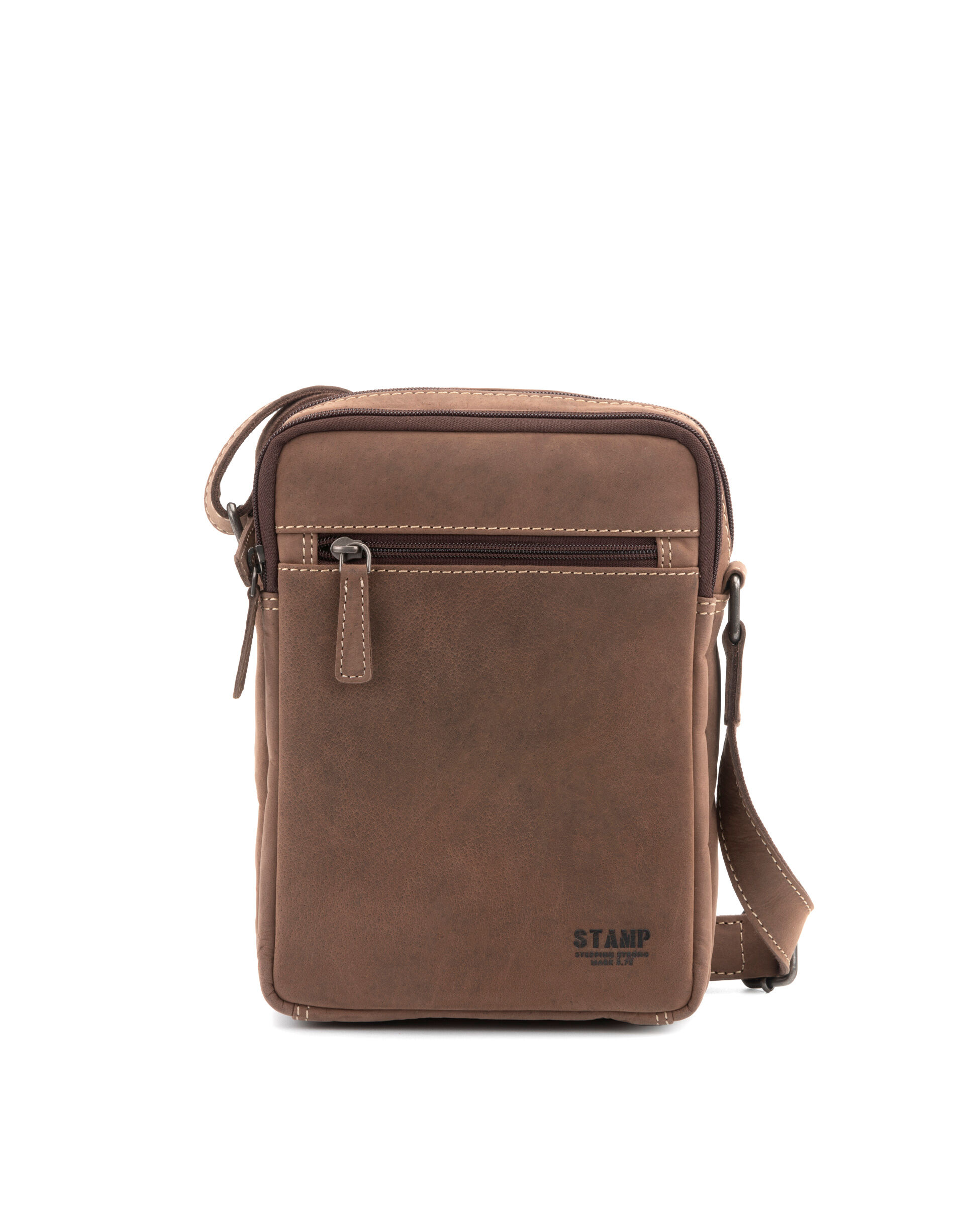 Borsa a tracolla STAMP ST181 da uomo, in pelle, ideale per la caccia.