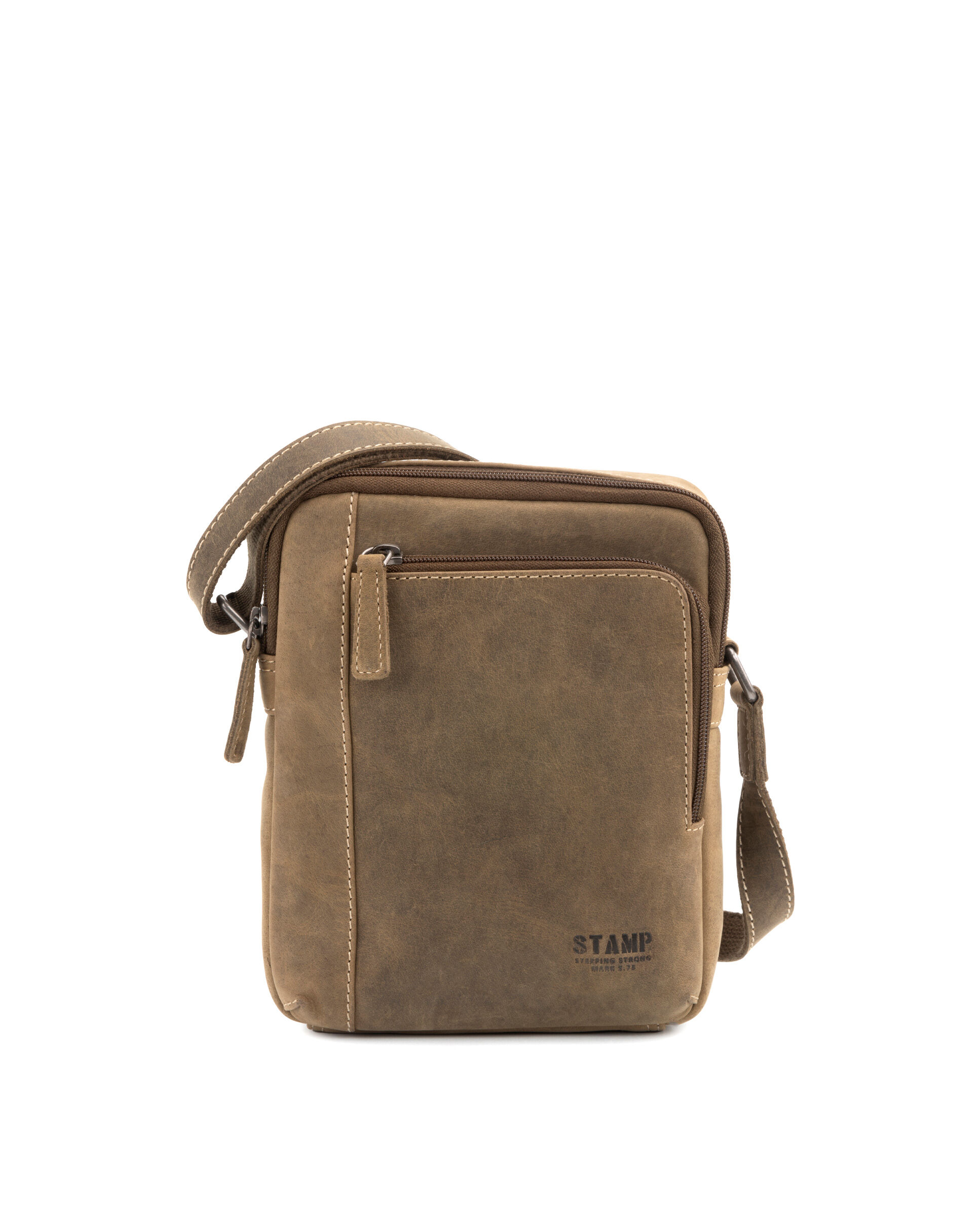 Borsa a tracolla STAMP ST182 da uomo, in pelle, ideale per la caccia.