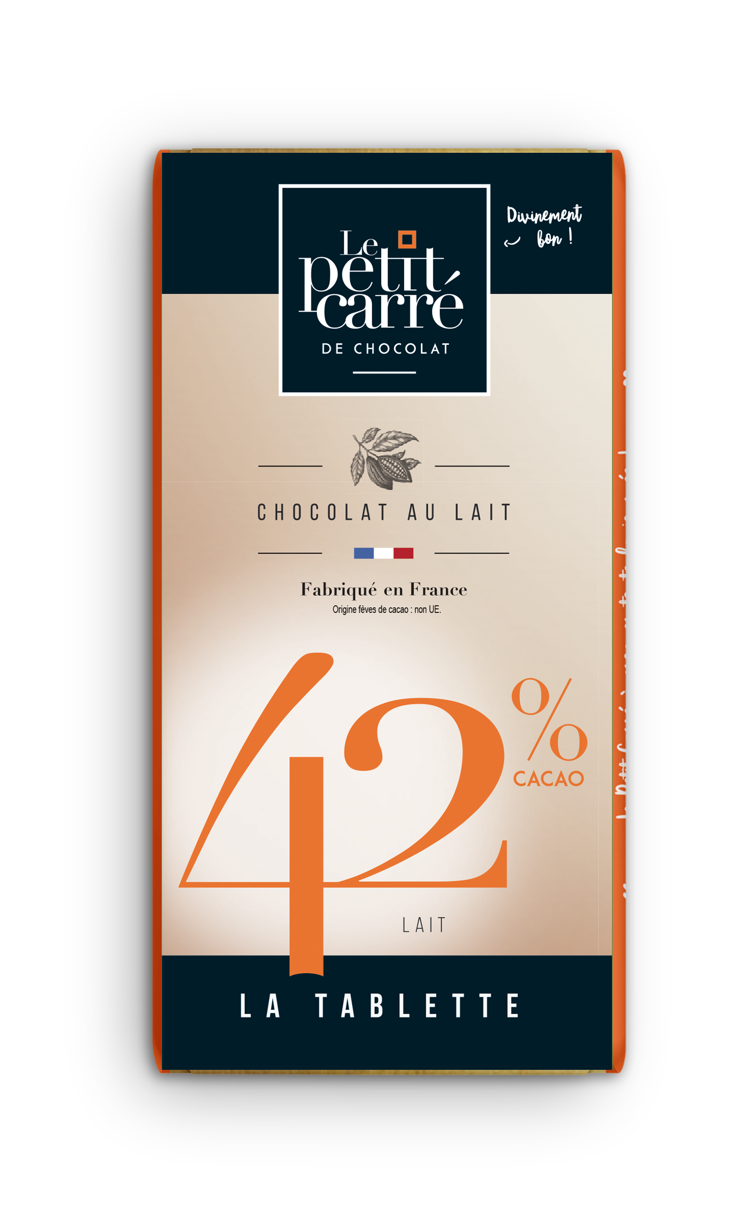 Milk chocolate 42% cocoa - 90g bar