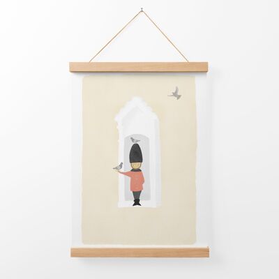 London Guard Illustration Art Print + Bamboo Hanger