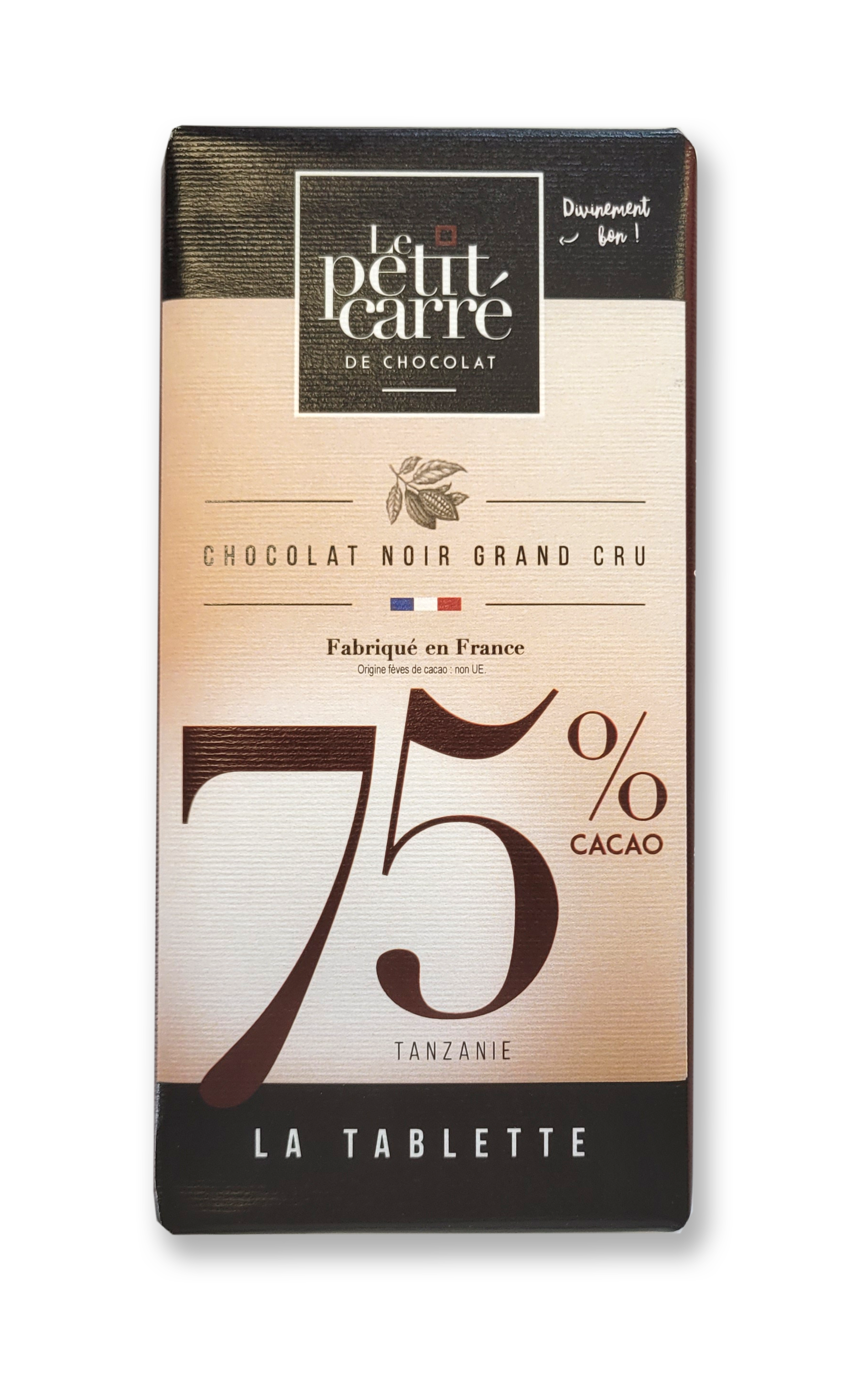 75% Dark Chocolate from Tanzania - 90g Bar