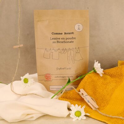 Detergente para ropa en polvo con bicarbonato natural