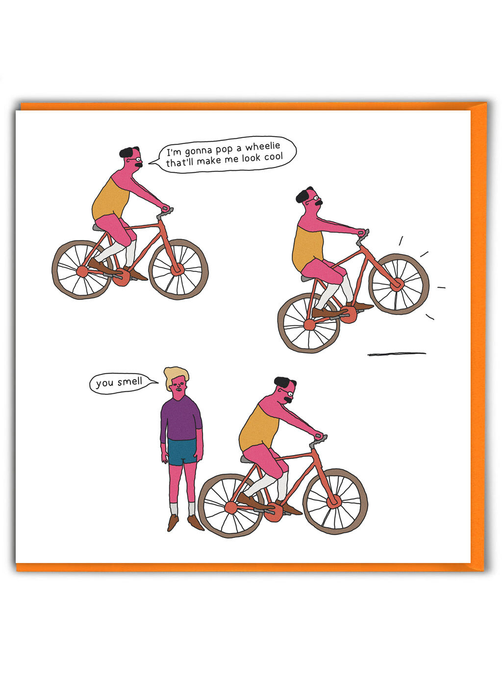 Funny Birthday Card - Wheelie by Otherwhats