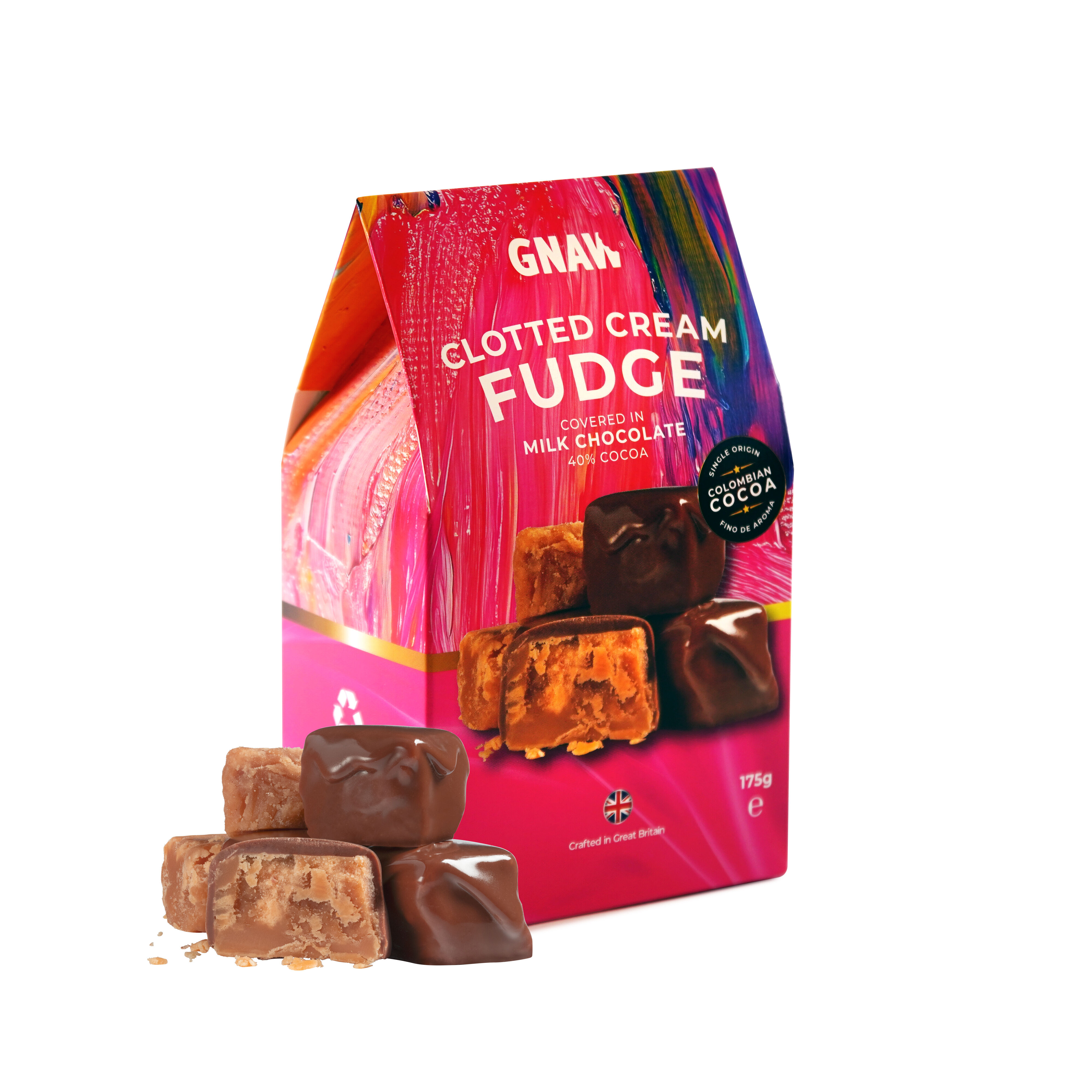 Gnaw Clotted Cream Fudge Milk Chocolate Bites 175g