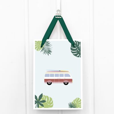 Gift bag: bus with leaves