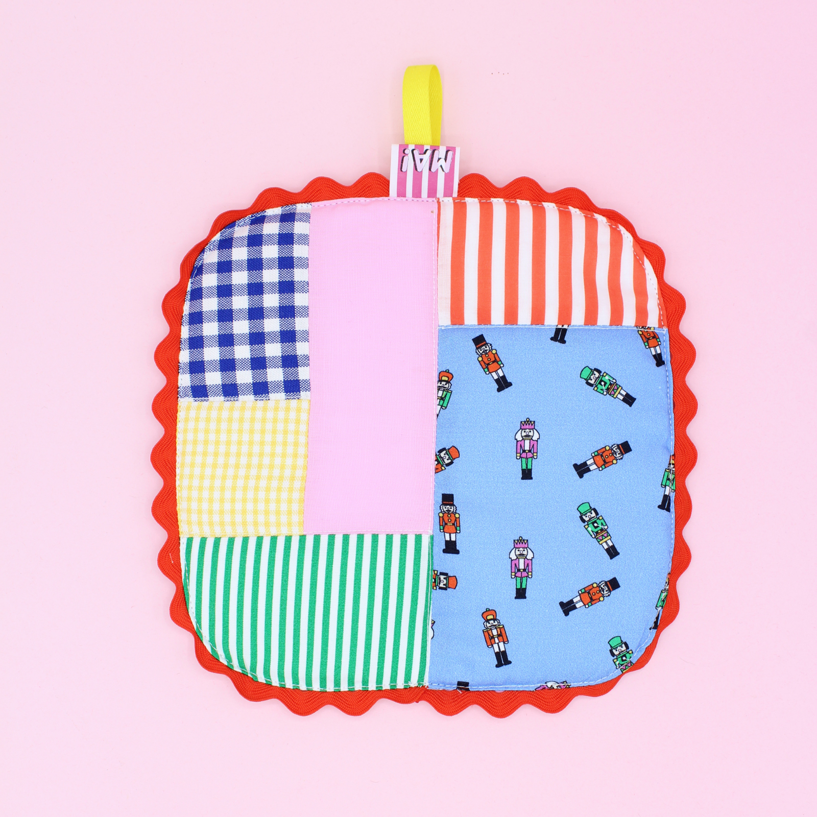 Patchwork-Topflappen – Nussknacker