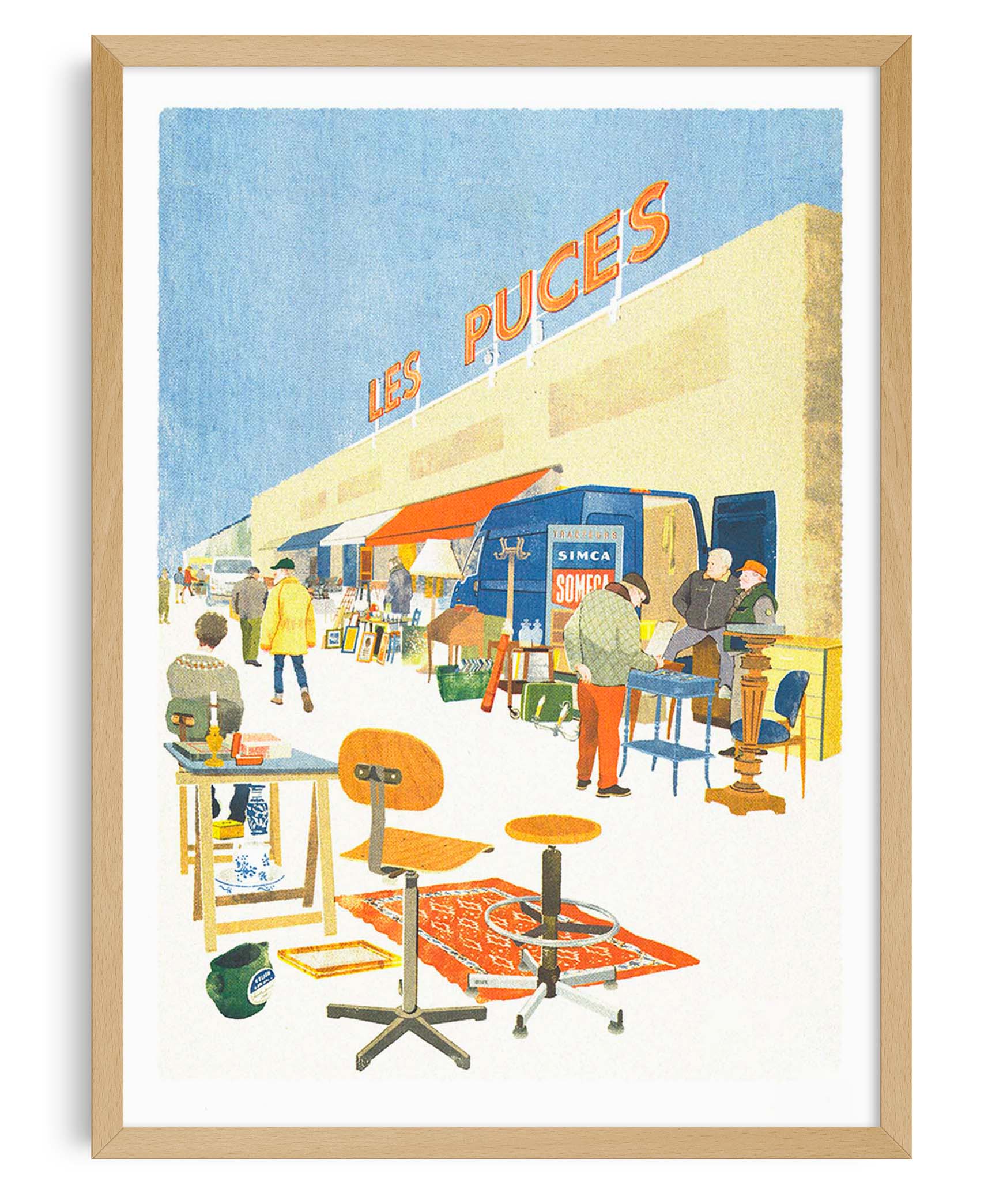 A3 poster - France 365, The Flea Market