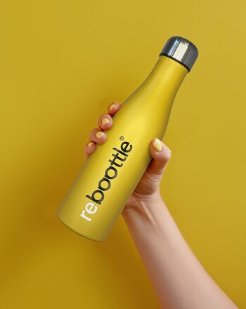 reboottle® · THERMO MOSTAZA - Botella sostenible para beber 2