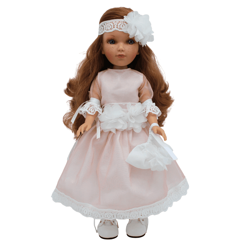 Poupée de communion folklorique de Mari, artisanat original, 41 cm.robe de luxe