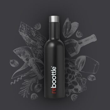 reboottle® 750ml THERMO BLACK - Botella para beber sostenible 3
