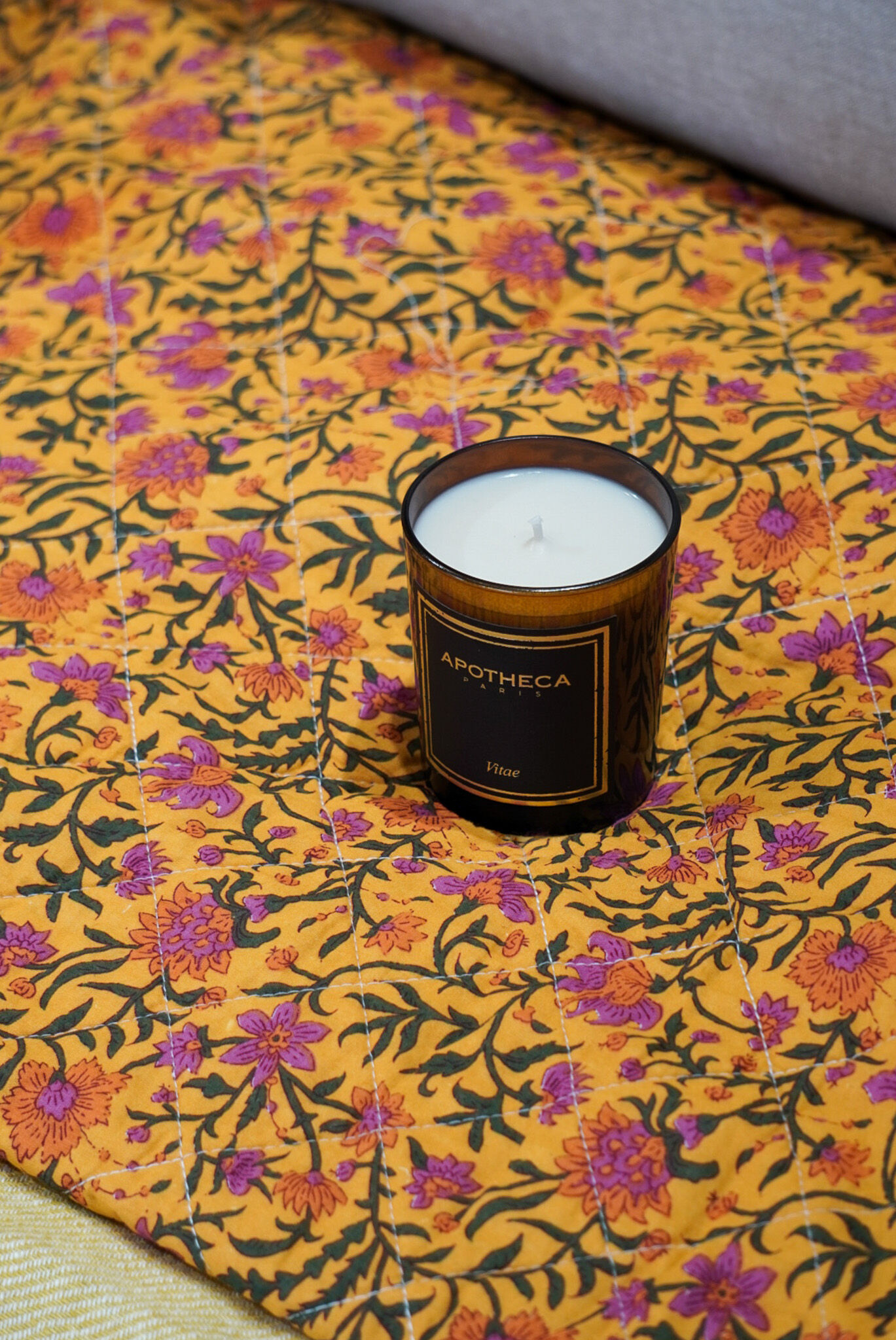 TESTER CANDLE 190G APOTHECA AMBER GLASS CANDLE VITAE scent (neroli orange blossom)