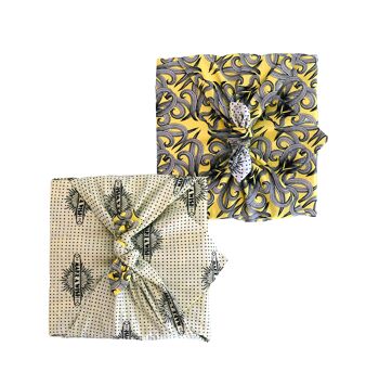 Emballage cadeau réutilisable FabRap Furoshiki - Pack de démarrage premium de 10 pièces 5