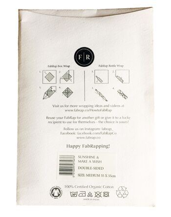 Emballage cadeau réutilisable FabRap Furoshiki - Pack de démarrage premium de 10 pièces 12