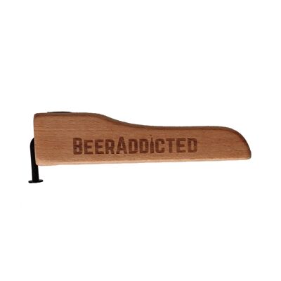 Ouvre-bouteille en bois BeerAddicted