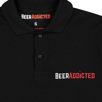 T-shirt Polo BeerAddicted (Noir) 4