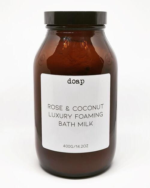Organic Vegan Rose & Coconut Luxury Foaming Bath Milk