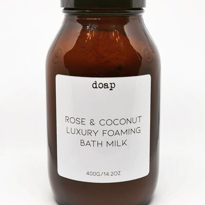 Organic Vegan Rose & Coconut Luxury Foaming Bath Milk