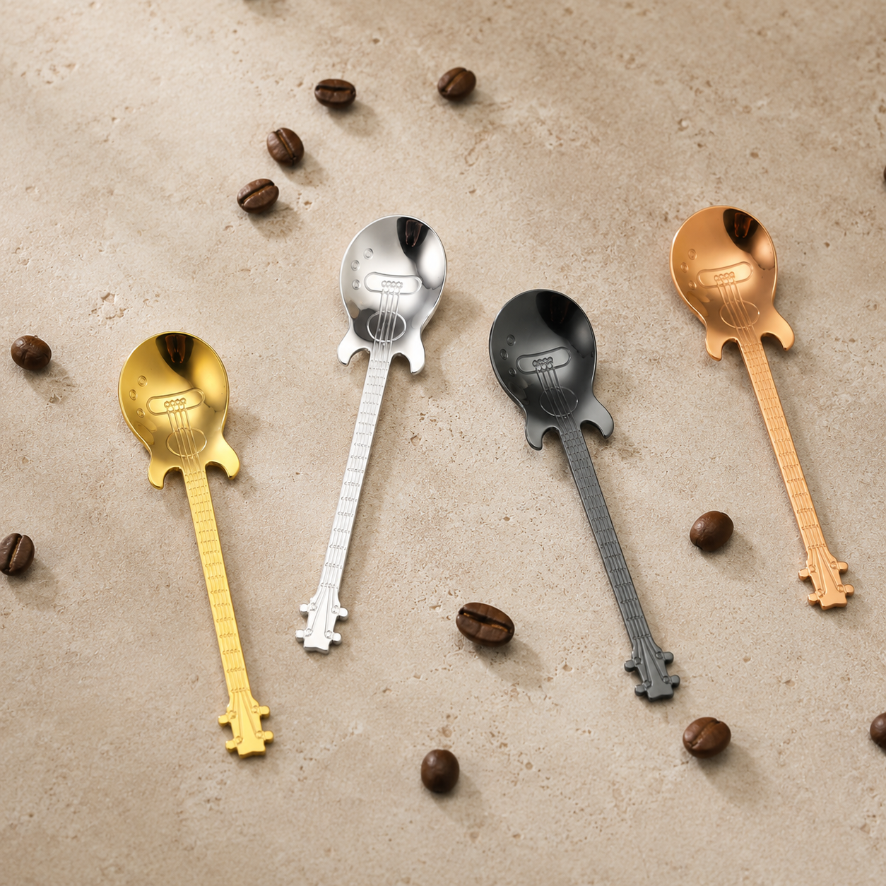 304 Stainless Steel Guitar Spoon Coffee Stirrer