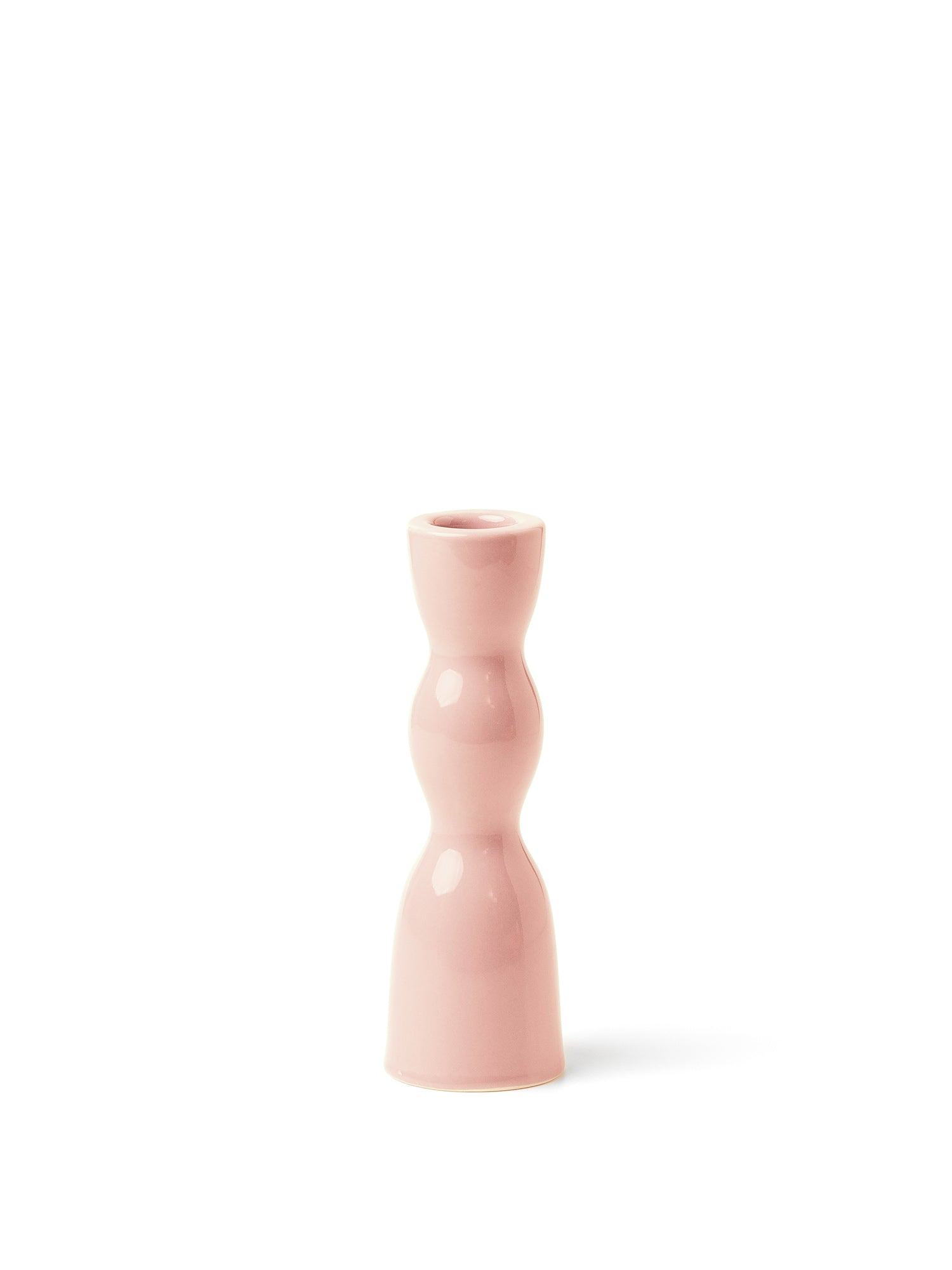 Wave Kerzenhalter, niedrig - Rosa
