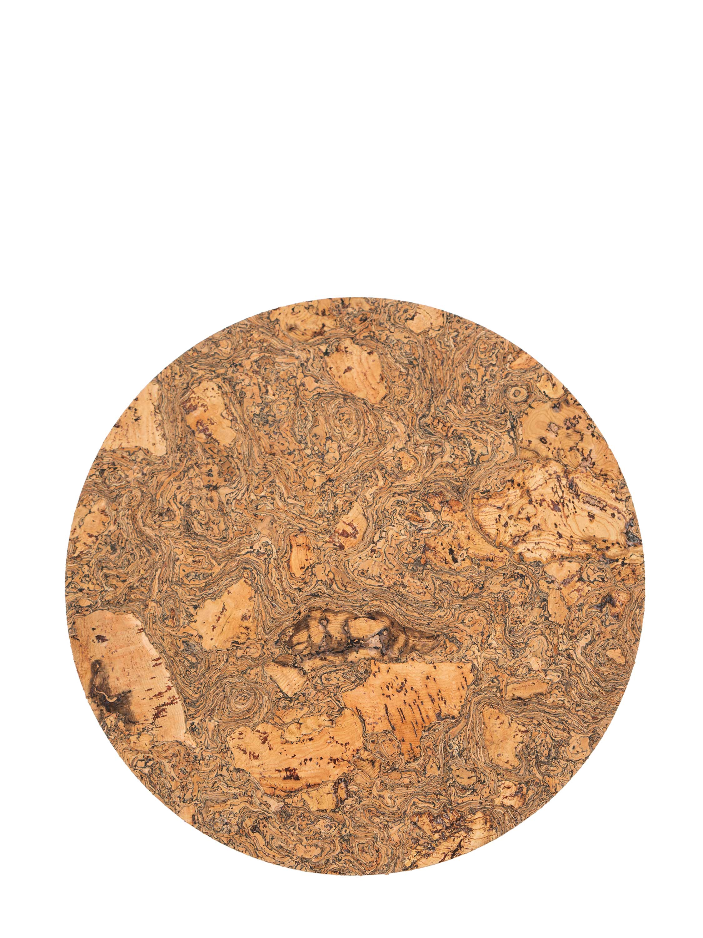 Rundes Tischset aus Naturkork – Grau