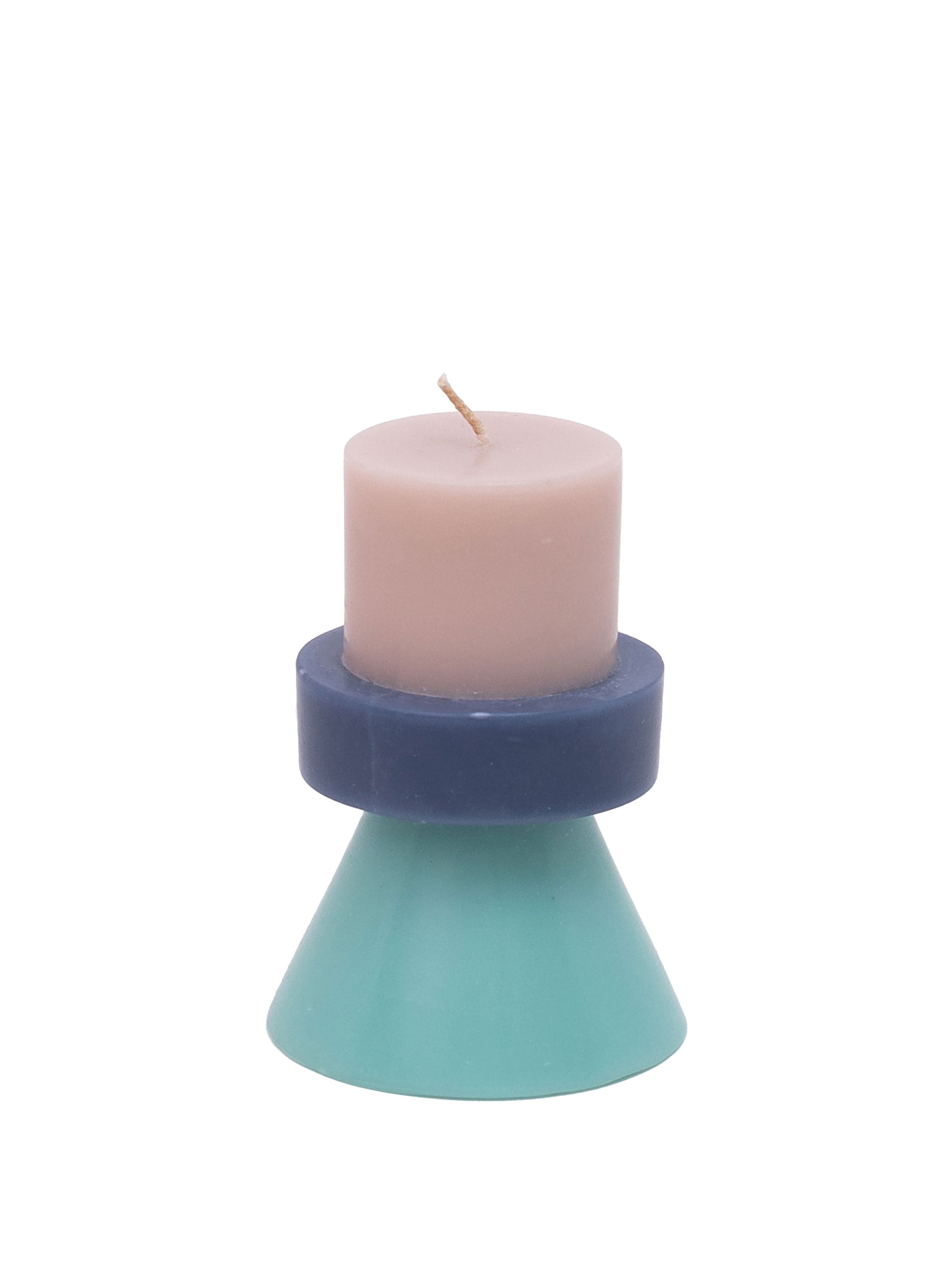 Mini-Stapelkerze – Nude / Puderblau / Celeste