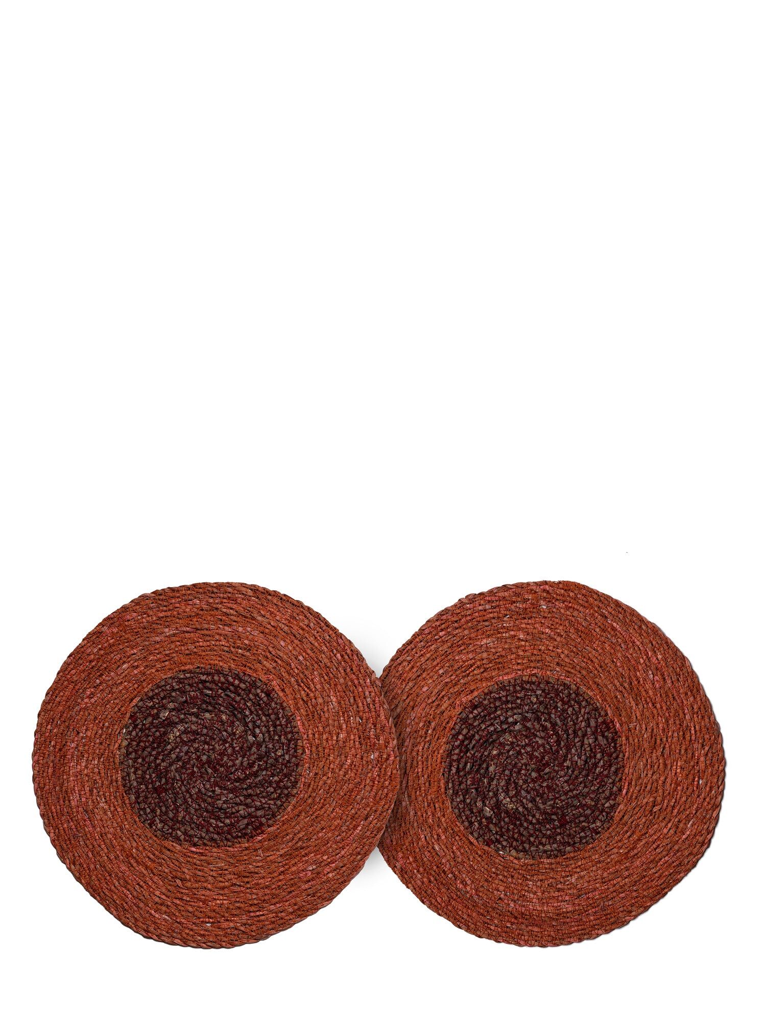 Seegras Tischsets 2er Set - Rot / Bordeaux