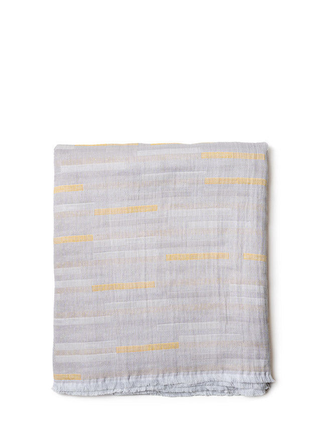 Connect Throw B – Warmes Grau/Gelb