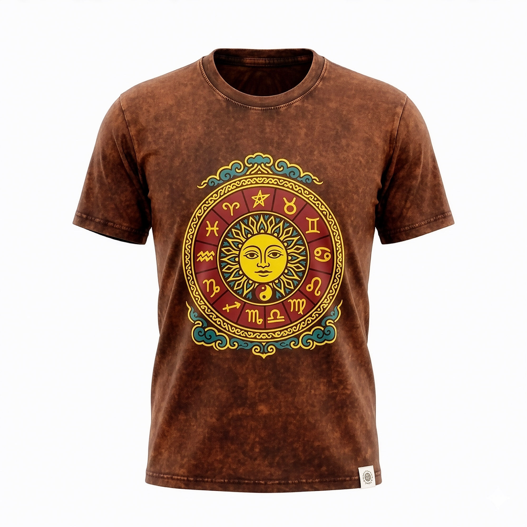 Camiseta Nomad Sari - Sol y Zodiaco - Marrón